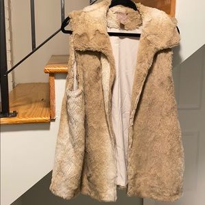 Chico’s faux fur vest